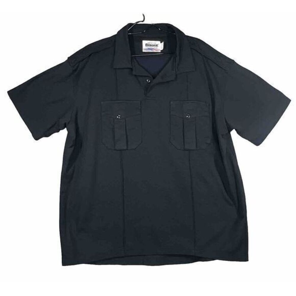 Blauer Shirt Mens 2XL Black  Heavyweight‎ short Sleeve Button Workwear